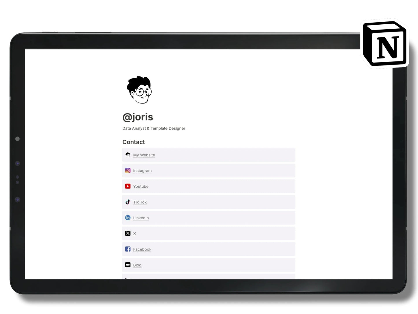 LinkTree (Modèle Notion)