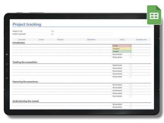 Project Tracker (Google Sheets)